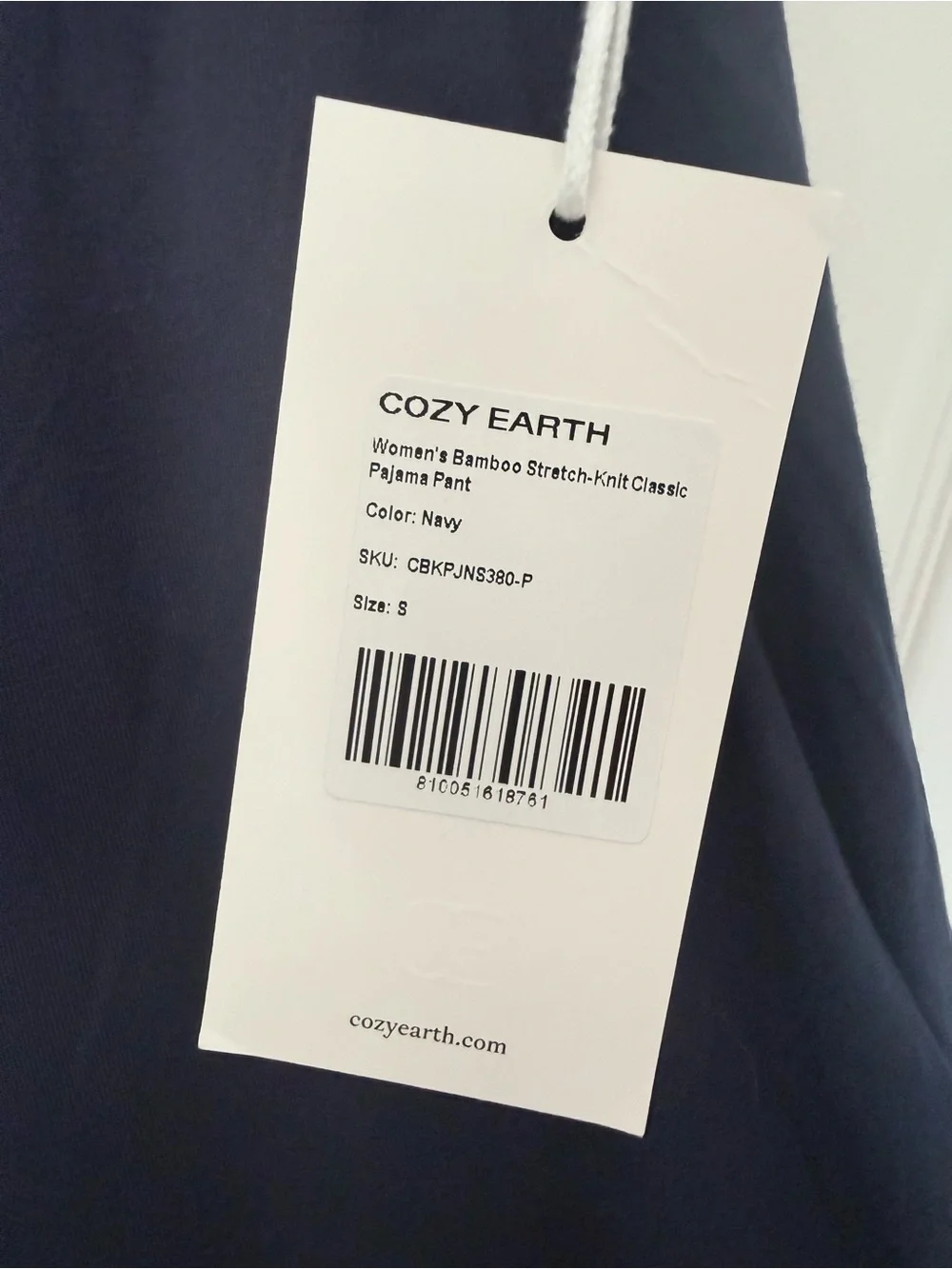 Cozy Earth Women’s Bamboo Stretch-Knit Pajama Pant - Navy - Size S NWT - Picture 2 of 4
